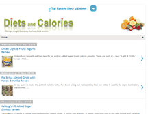 Tablet Screenshot of dietsandcalories.com